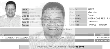 Declaração de Bens - José Maria Justino