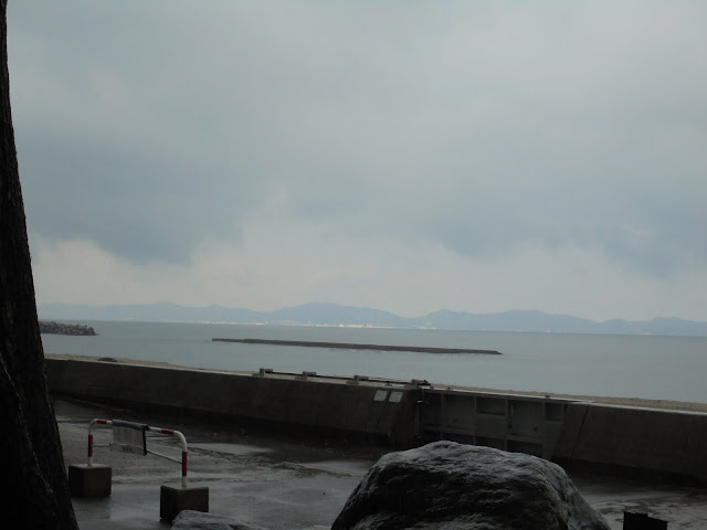 皆生海浜公園から島根半島を望む