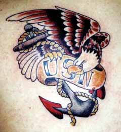 Eagle and Anchor Tattoo Design