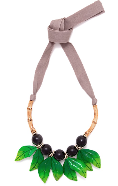 Rebajas SS 2015 complementos collar hojas tropicales