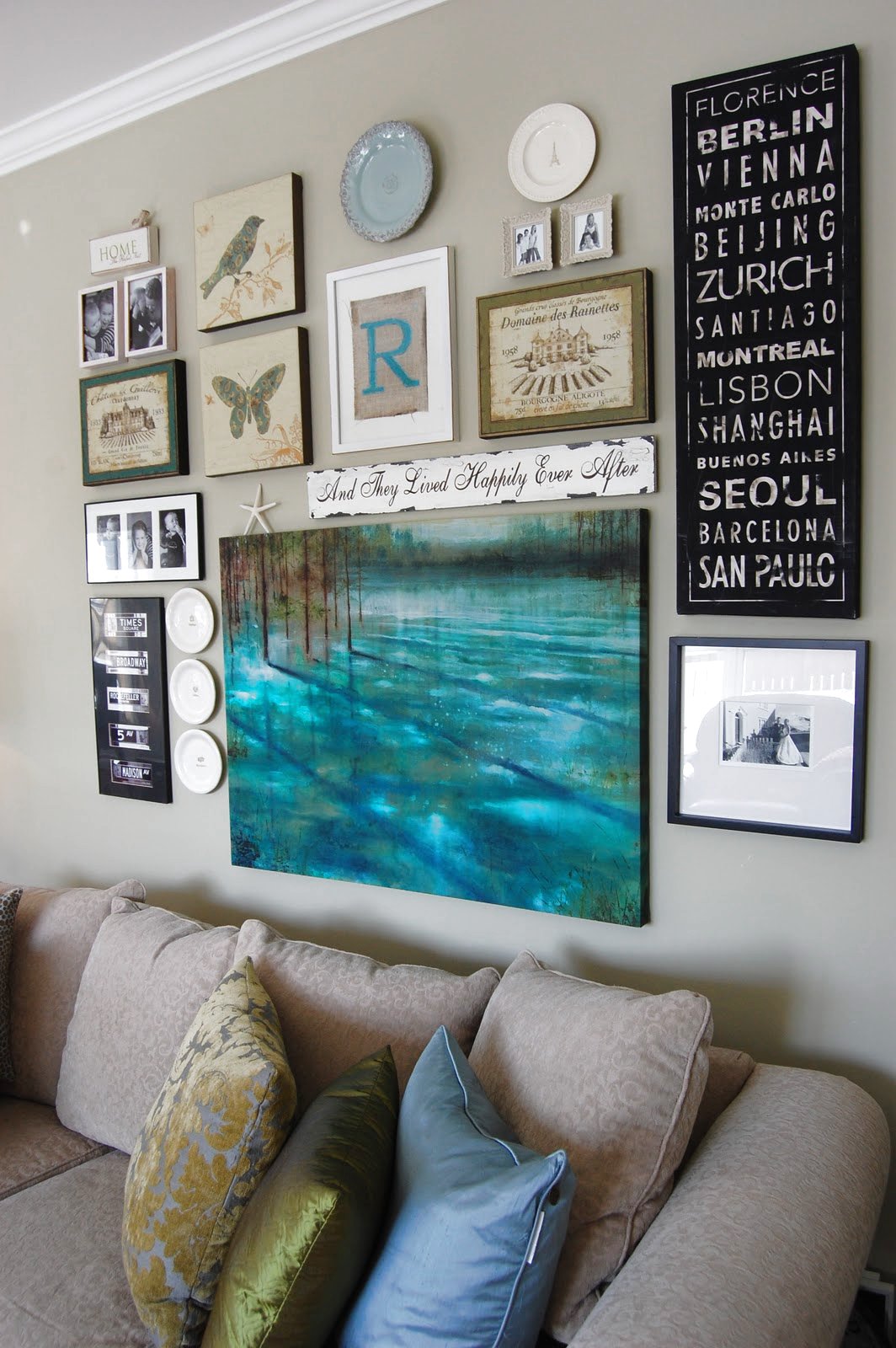 Dishfunctional Designs Create An Eclectic Gallery Wall  