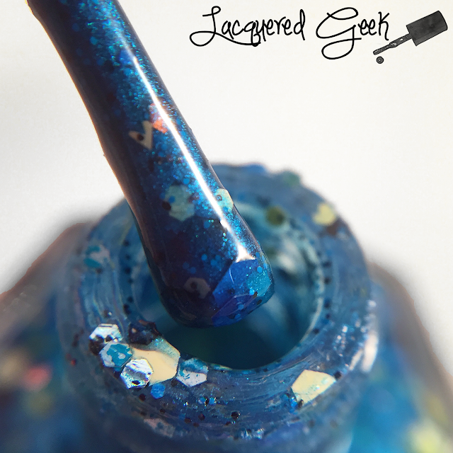 My Ten Friends Starry Night nail polish bottle shot by Lacquered Geek