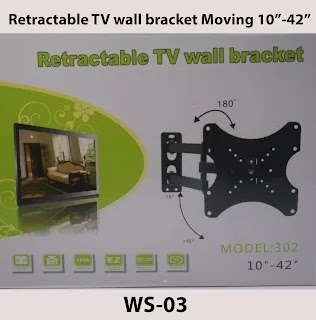 Retractable Tv Wall Bracket Moving Stand  10'' - 42''
