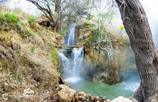 Waterfalls of the hot spring at Santa Fé
