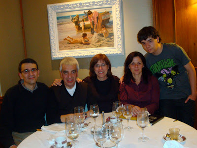 Lluís, Josep, Glòria, Cristina i Lluís jr. al restaurant El Gastrónomo