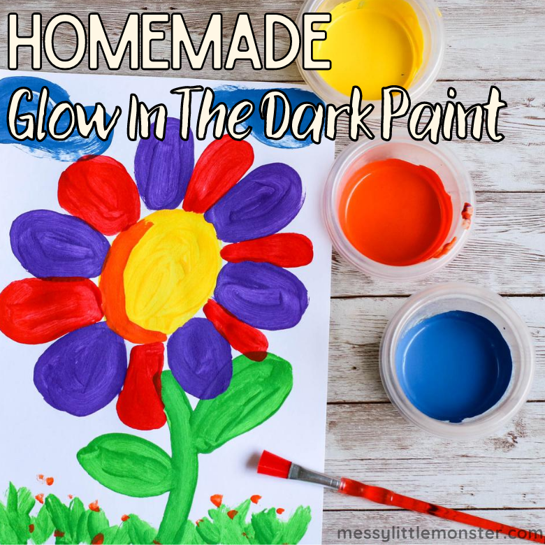 Homemade Glow in the Dark Paint Recipe Messy Little Monster