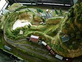 Overview of The Sunny Model Railroad in its earlier stage. There is 