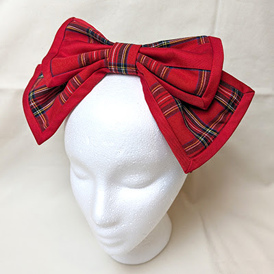 Angelic Pretty Tartan and Twill Ribbon Head Bow (2008) Red