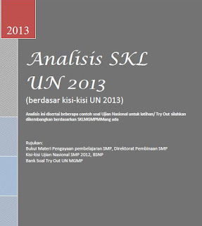 Analisis SKL UN SMP 2013 - Spensa Malang
