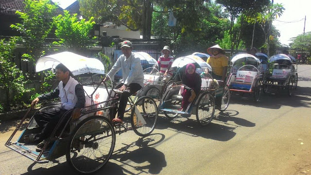 Becak yang Tampak Ciamik Setelah Dibranding Lazismu