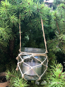 Lanternine in stile Coastal con rete da pesca handmade - con manico giorno - MLI