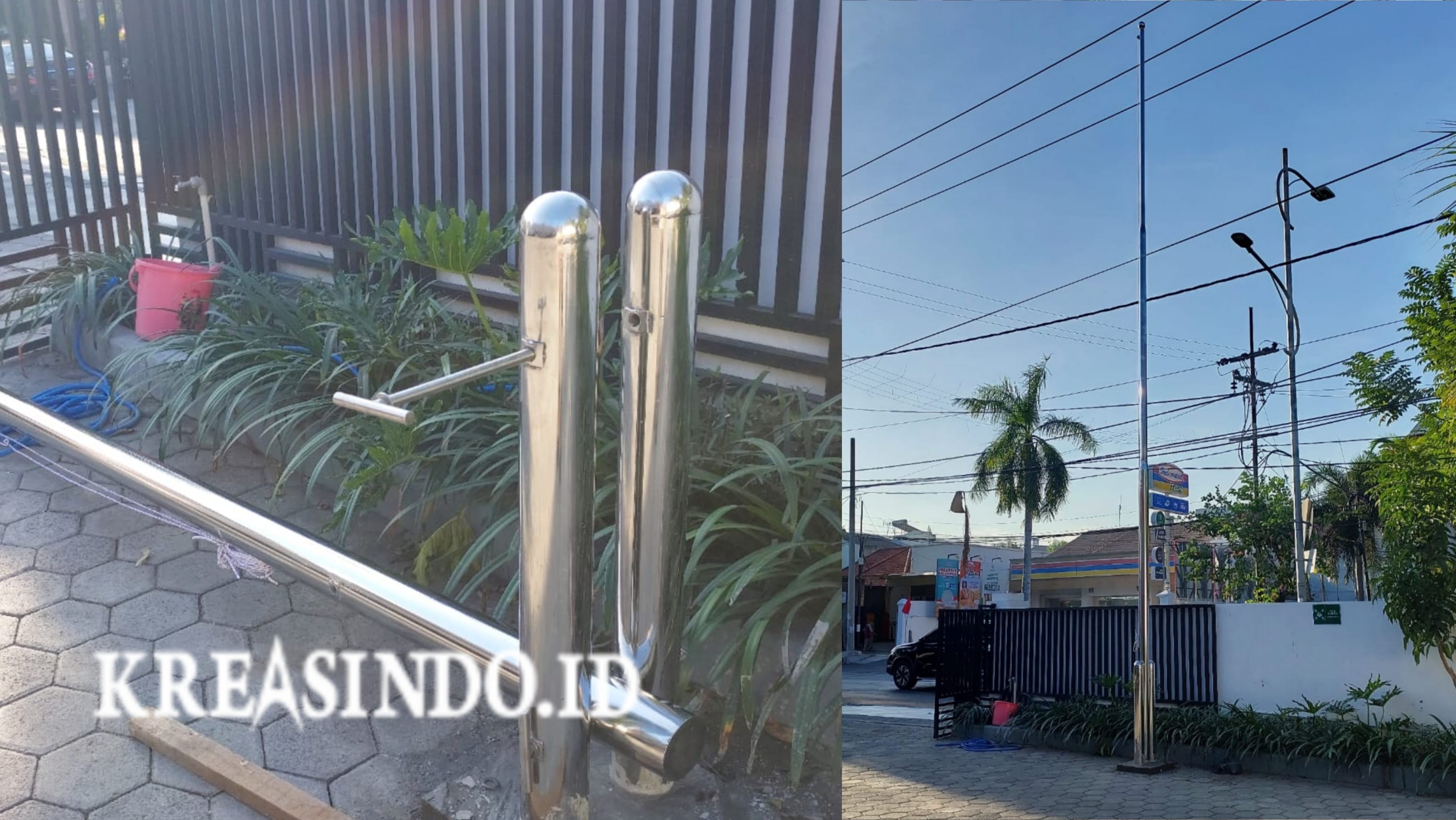 Jasa Tiang Bendera Outdoor Stainless Steel Surabaya Kualitas Terbaik