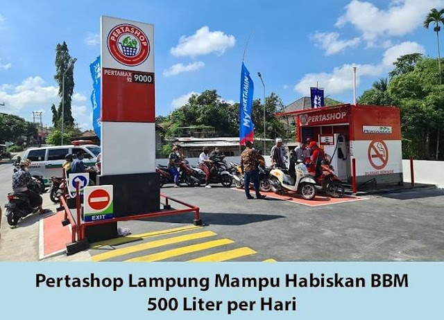Pertashop Lampung mampu habiskan BBM 500 liter per hari.