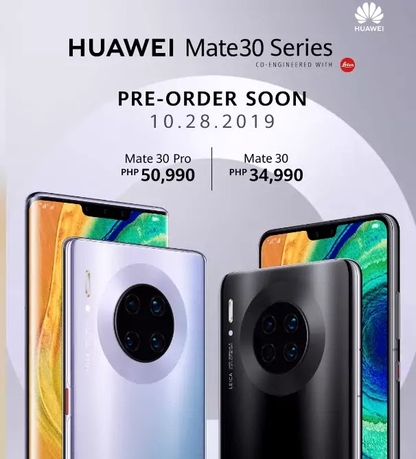 Huawei Mate 30 and Mate 30 Pro Price and Pre-Order Date