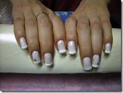 white nail art