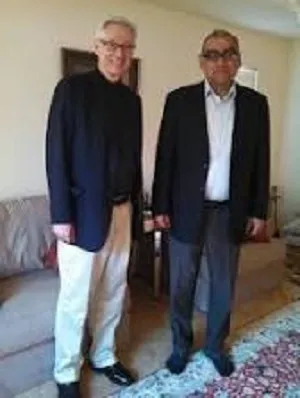 Justice Katju with Bill Tammeus