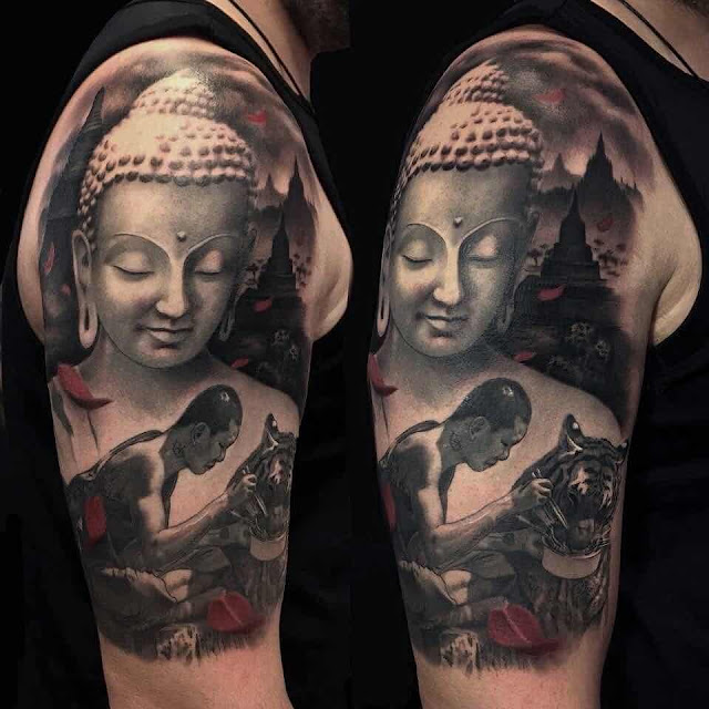 Tatuagens de Buddha: 30 ideias masculinas