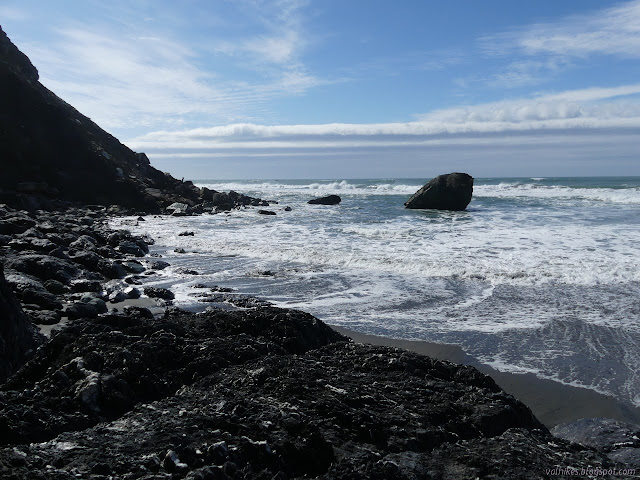 rocks in the waves