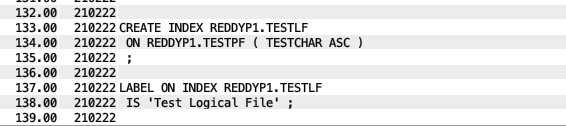 Generate SQL - IBM i