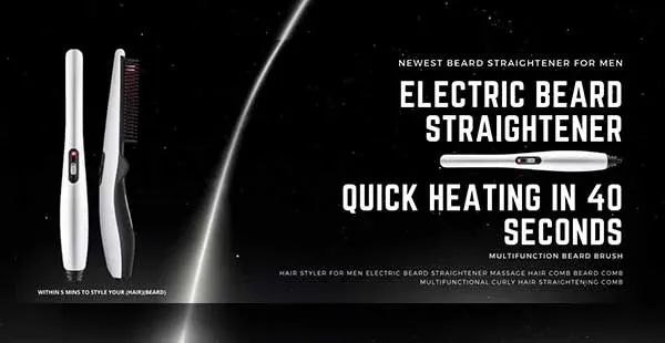Electric Beard Straightener Comb Hair Styler for Men