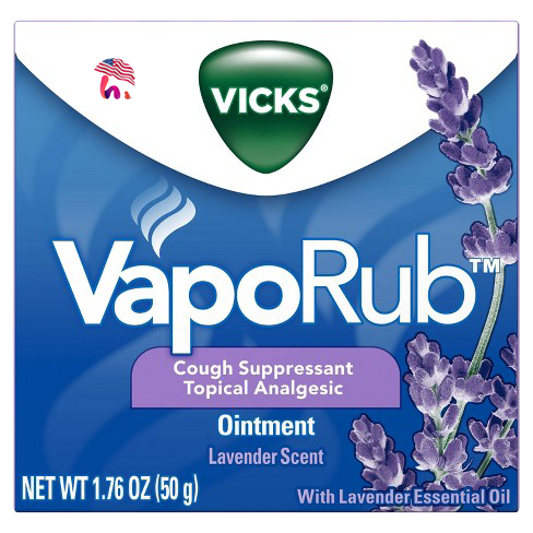 Thuốc xoa ngực cho bé Vicks VapoRub Lavender điều trị ho và đau nhức nhẹ