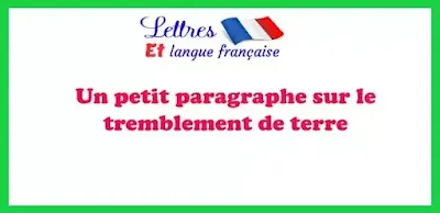 paragraphe sur le tremblement de terre