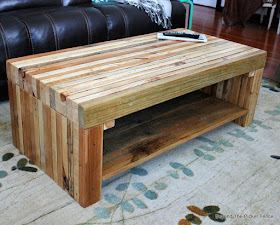 pallets, reclaimed wood, coffee table, http://bec4-beyondthepicketfence.blogspot.com/2016/02/building-lessons-pallet-coffee-table.html