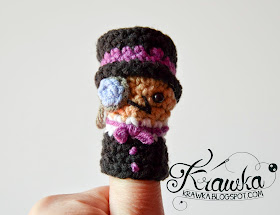 Krawka: Set of crochet finger puppets -  super Villains from Batman:  Penguin