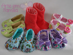 sapatinho de bebê em tecido, para menino e menina, com flores, laços e botões