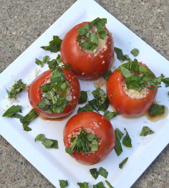 Parmesan Basil Grilled Tomatoes