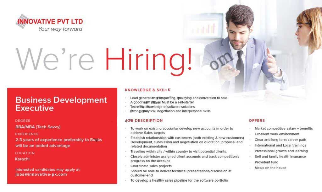 Innovative Pvt Ltd Jobs 2021 Latest For Business Development Executive Post - Innovative Biscuits Jobs - Careers Innovative Biscuits - Apply at jobs@innovative-pk.com