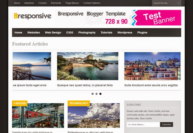 Bresponsive Responsive Blogger Template