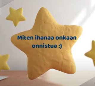 Tähti , jonka keskellä teksti: Miten ihanaa onkaan onnistua :)