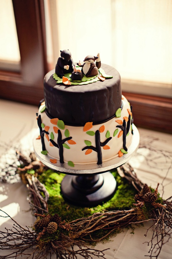 Woodland Baby Shower Cake