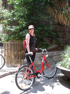 Eve with bike from Barcelona bike tour