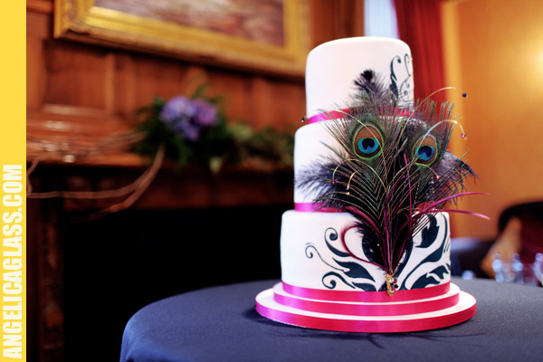 peacock wedding cake