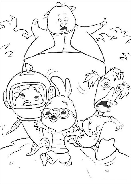 Chicken Little Coloring Pages 17