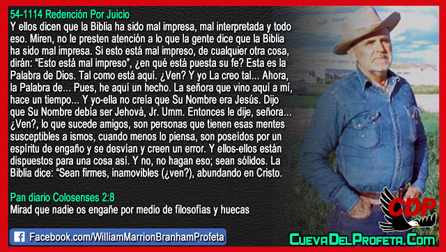 Personas que tienen mentes susceptibles a ismos - Citas William Branham Mensajes