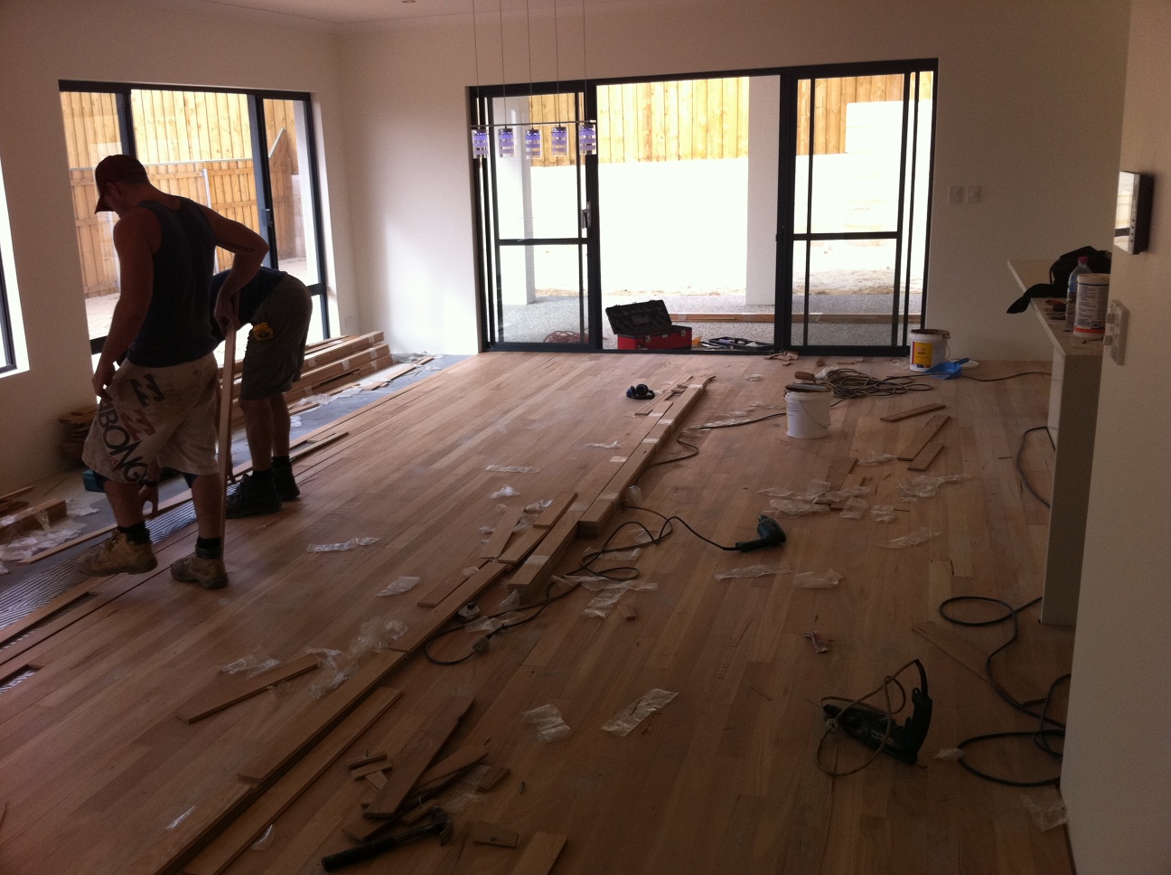 Our little part of Australia: Timber Flooring install - 20/04/11