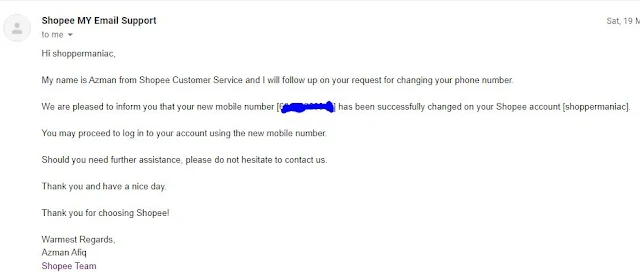 CARA MENUKAR NO TELEPON KEDAI SHOPEE ANDA