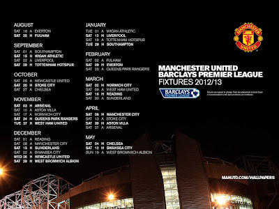 Jadwal Pertandingan Manchester United Liga Inggris 2012-2013