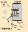 Dynamic or moving coil microphone