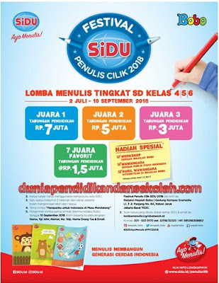 Lomba Menulis Anak Sd Kelas 4, 5, Dan Vi Dari Sidu Berhadiah Tabungan Jutaan Dan Hadiah Spesial