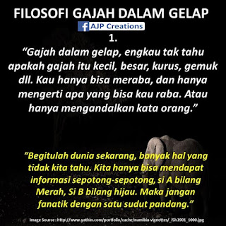  Kata-Kata Filosofi Gajah Dalam Gelap