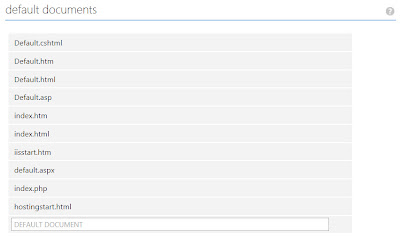 Setting Default Documents