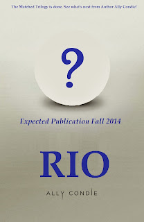 Working Title & Expected Release for Ally Condie's new book Rio publishing Fall 2014