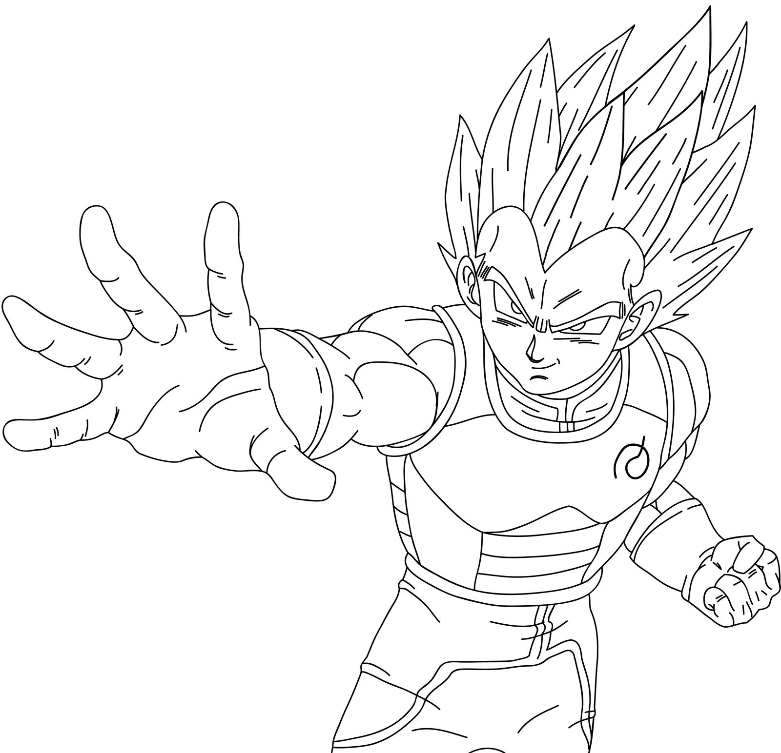 Libere sua criatividade com as páginas para colorir Vegeta Dragon