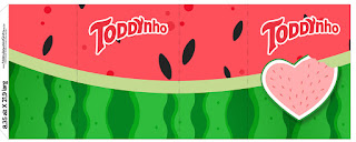 Watermelon Heart: Free Printable Candy Bar Labels.