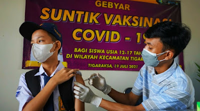 100 Ribu Dosis disiapkan Untuk Vaksinasi Pelajar di Kabupaten Tangerang