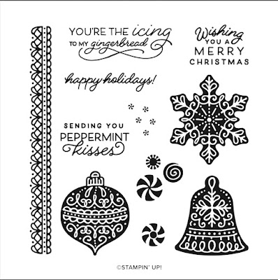 Frosted gingerbread stampin up make it simple Christmas card simple stamping